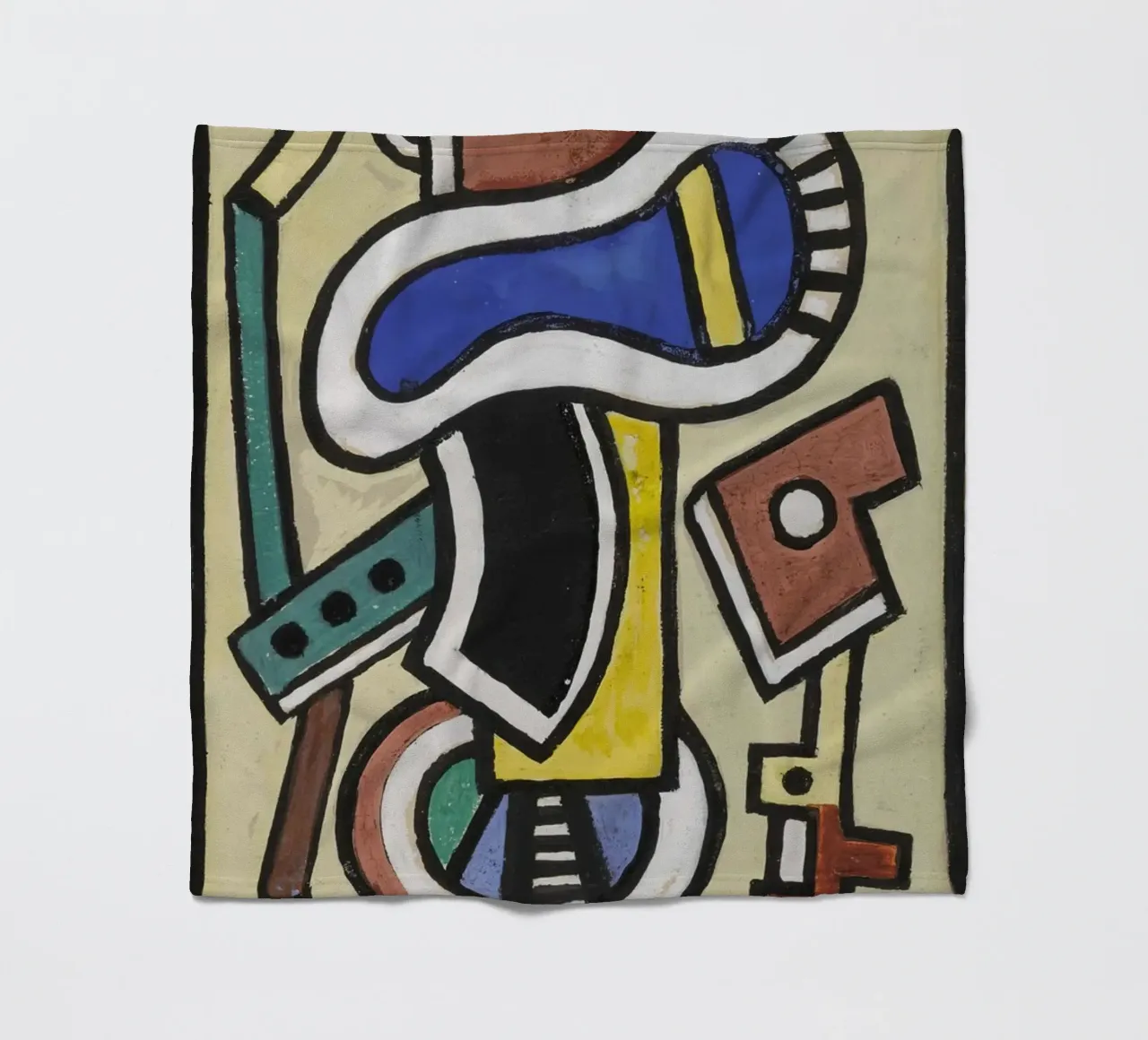 Léger's "Abstraction" - Cubist Geometric Art & Modernist Mas fleece blanket by NorwesClub