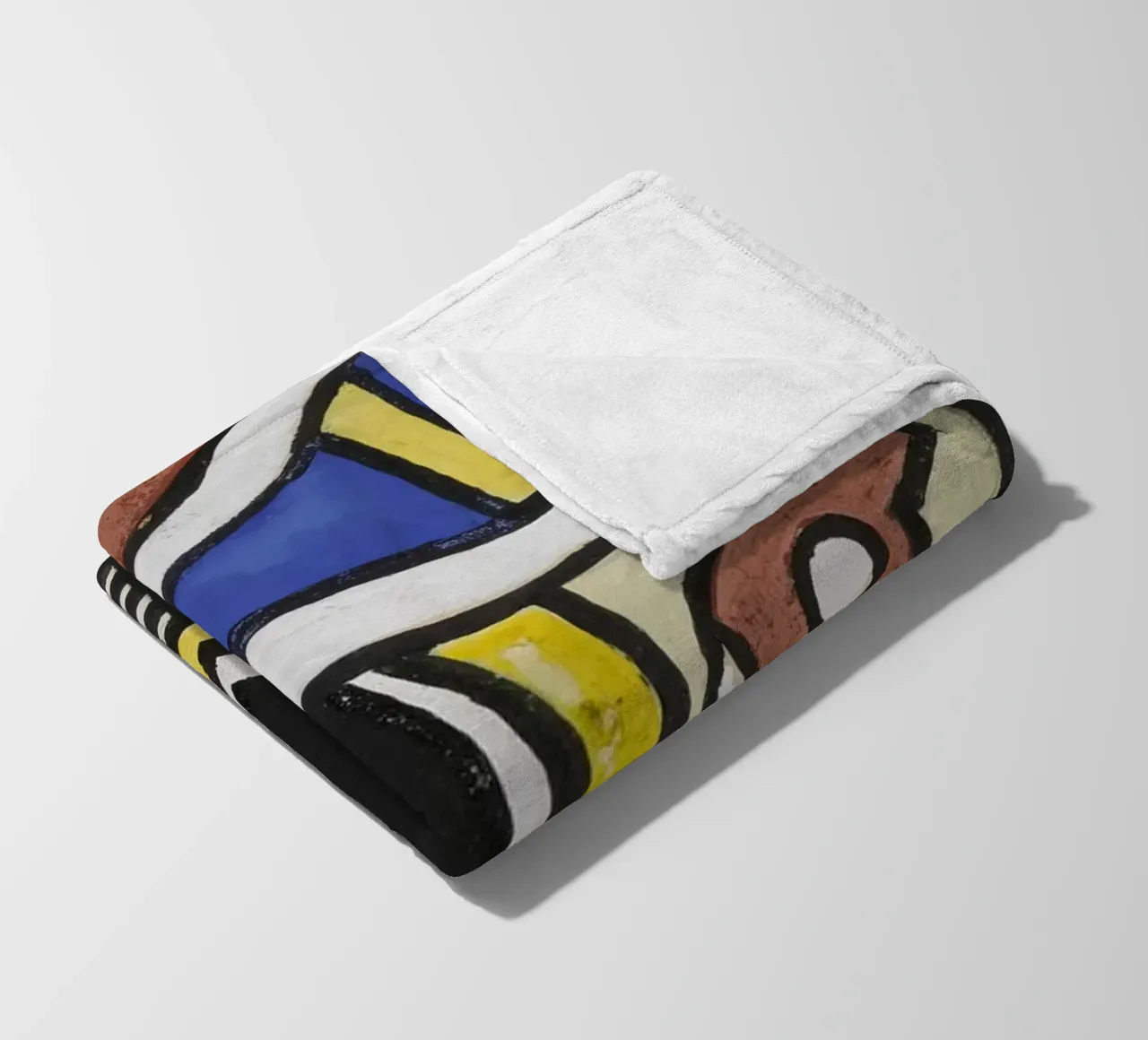 Léger's "Abstraction" - Cubist Geometric Art & Modernist Mas fleece blanket by NorwesClub