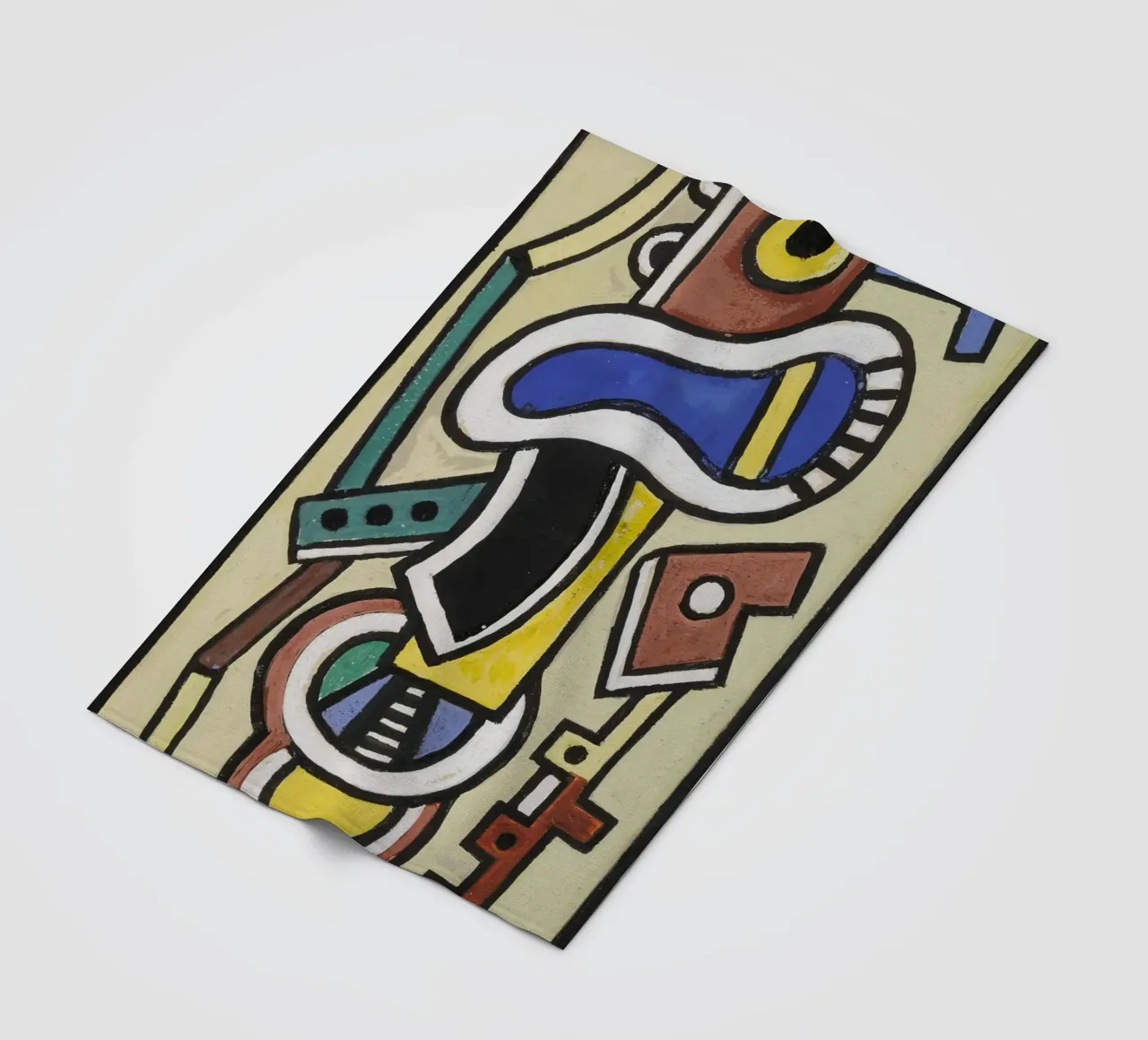 Léger's "Abstraction" - Cubist Geometric Art & Modernist Mas fleece blanket by NorwesClub