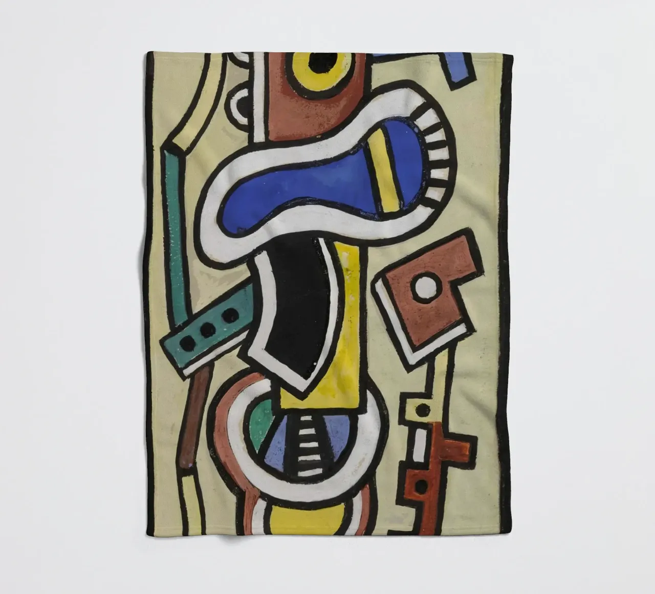 Léger's "Abstraction" - Cubist Geometric Art & Modernist Mas fleece blanket by NorwesClub