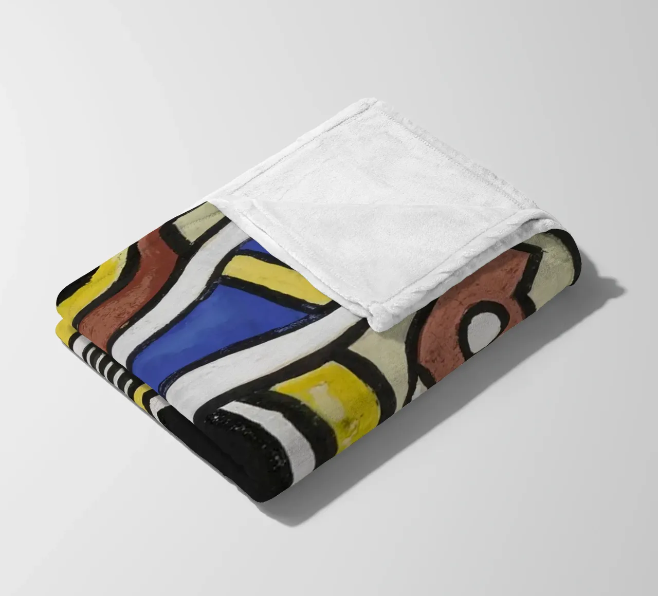 Léger's "Abstraction" - Cubist Geometric Art & Modernist Mas fleece blanket by NorwesClub