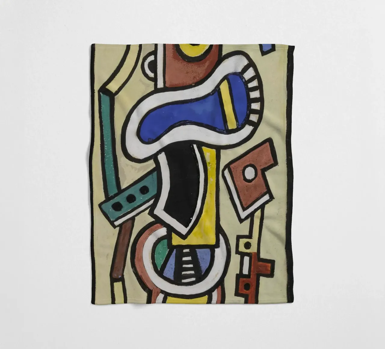 Léger's "Abstraction" - Cubist Geometric Art & Modernist Mas fleece blanket by NorwesClub