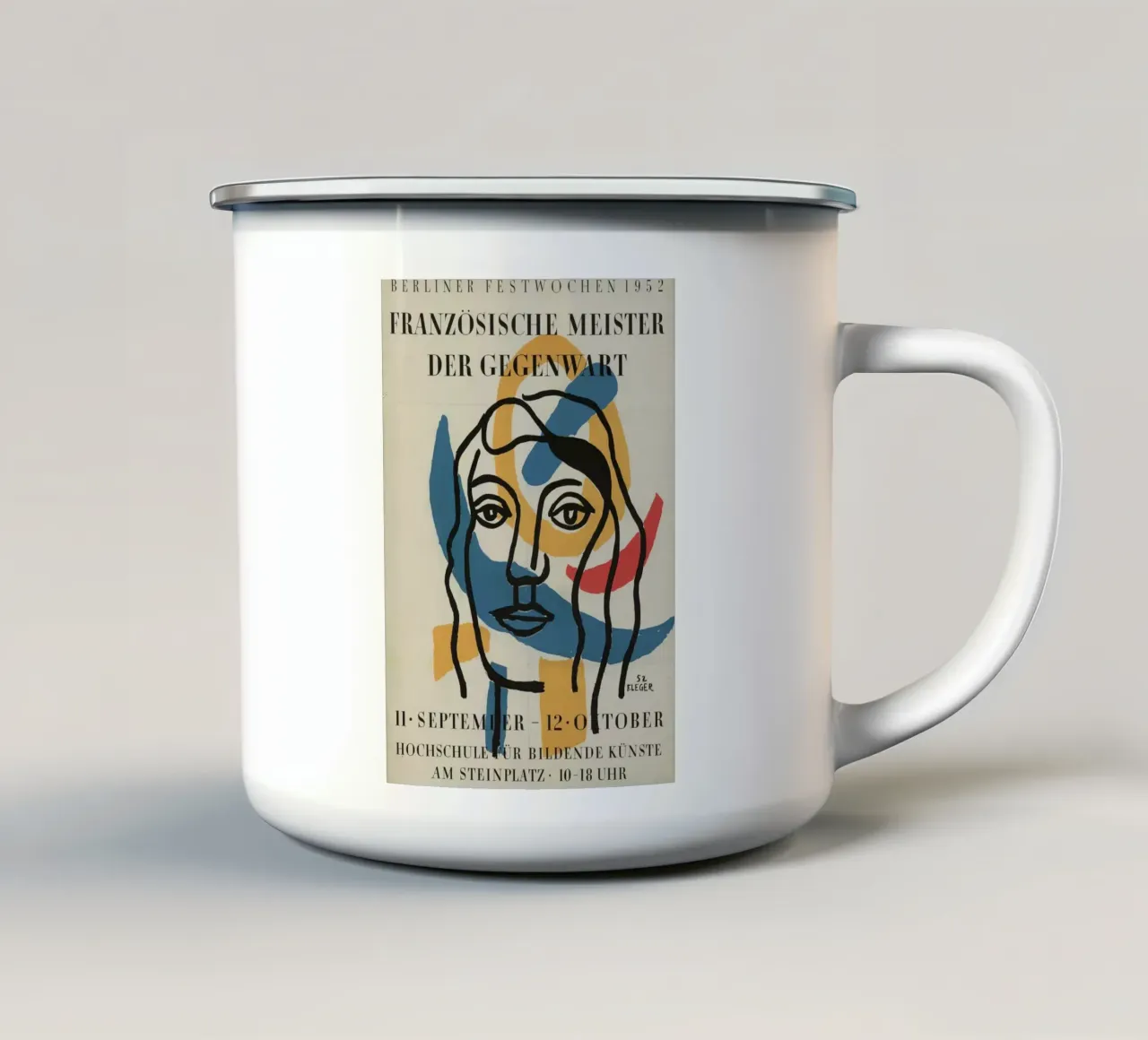 Le "Berliner Festwochen" di Léger - Modernità di metà secolo e astrattismo tazza in smalto da NorwesClub