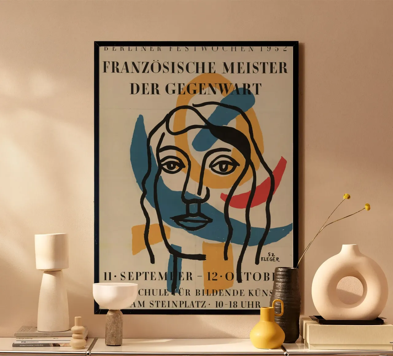Le "Berliner Festwochen" di Léger - Modernità di metà secolo e astrattismo poster con telaio in plastica da NorwesClub