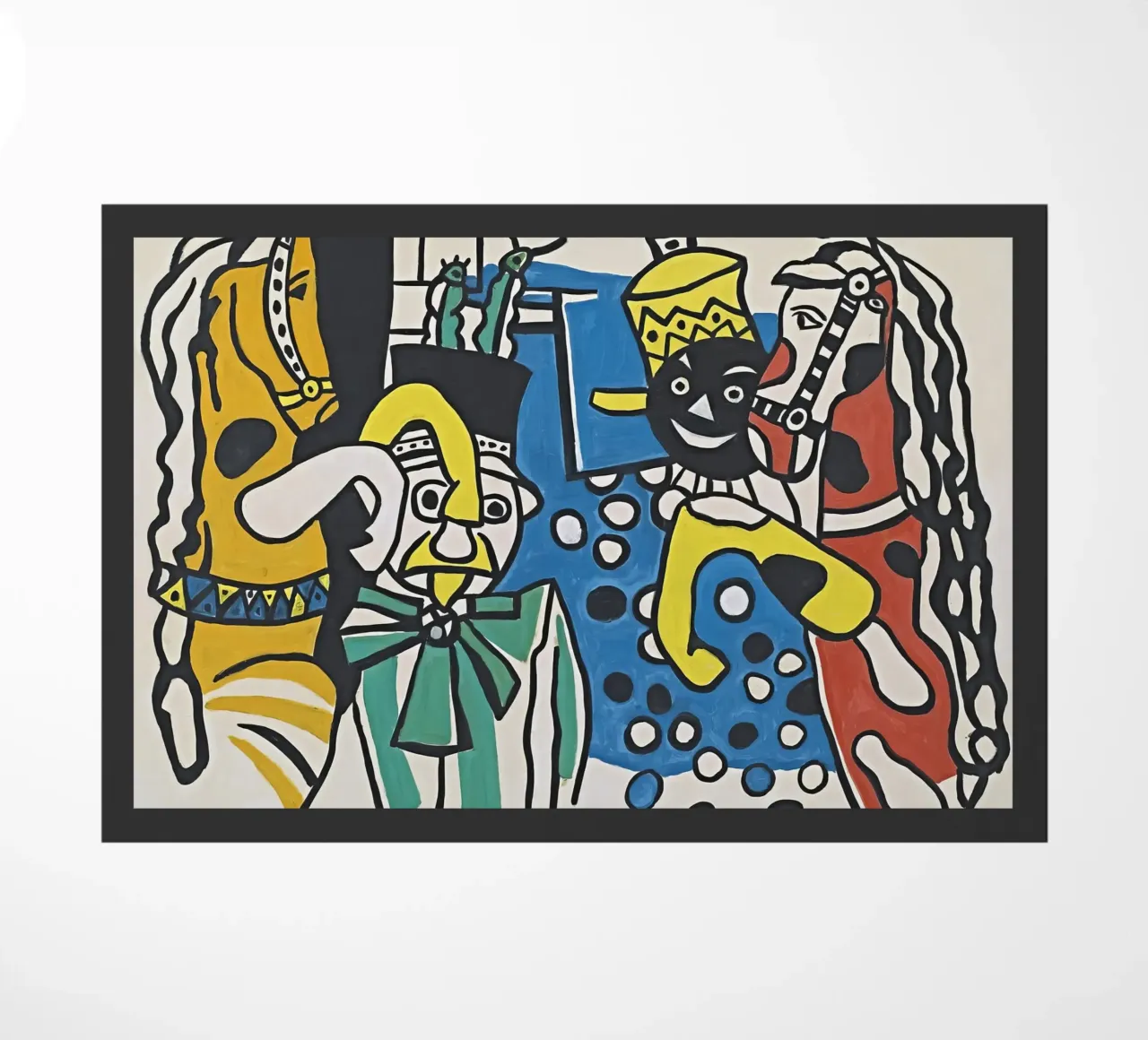 "Clown e cavalli" di Léger - Circo cubista e modernità vibrante zerbino da NorwesClub