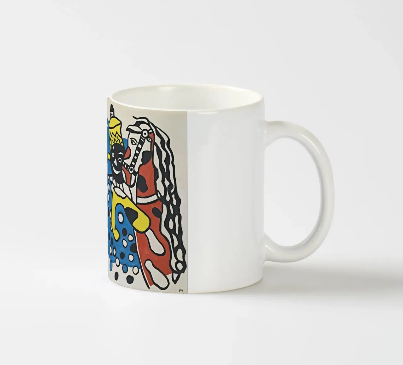 "Clown e cavalli" di Léger - Circo cubista e modernità vibrante tazza in ceramica da NorwesClub