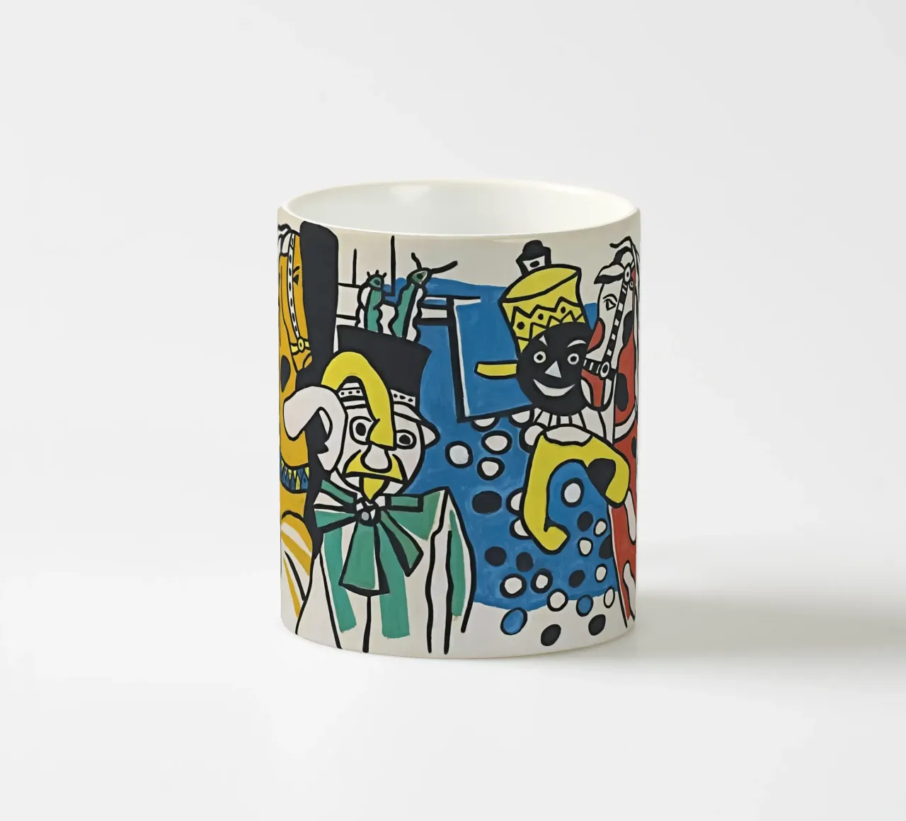 "Clown e cavalli" di Léger - Circo cubista e modernità vibrante tazza in ceramica da NorwesClub