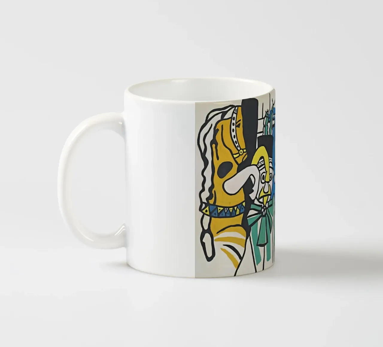 "Clown e cavalli" di Léger - Circo cubista e modernità vibrante tazza in ceramica da NorwesClub
