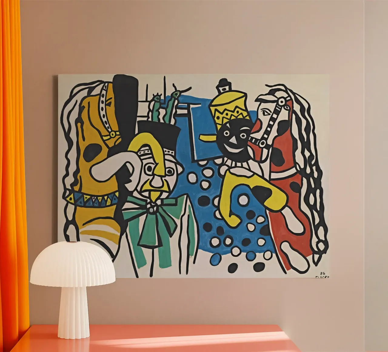 Léger's "Clowns & Horses" - Cubist Circus & Vibrant Modernis canvas by NorwesClub
