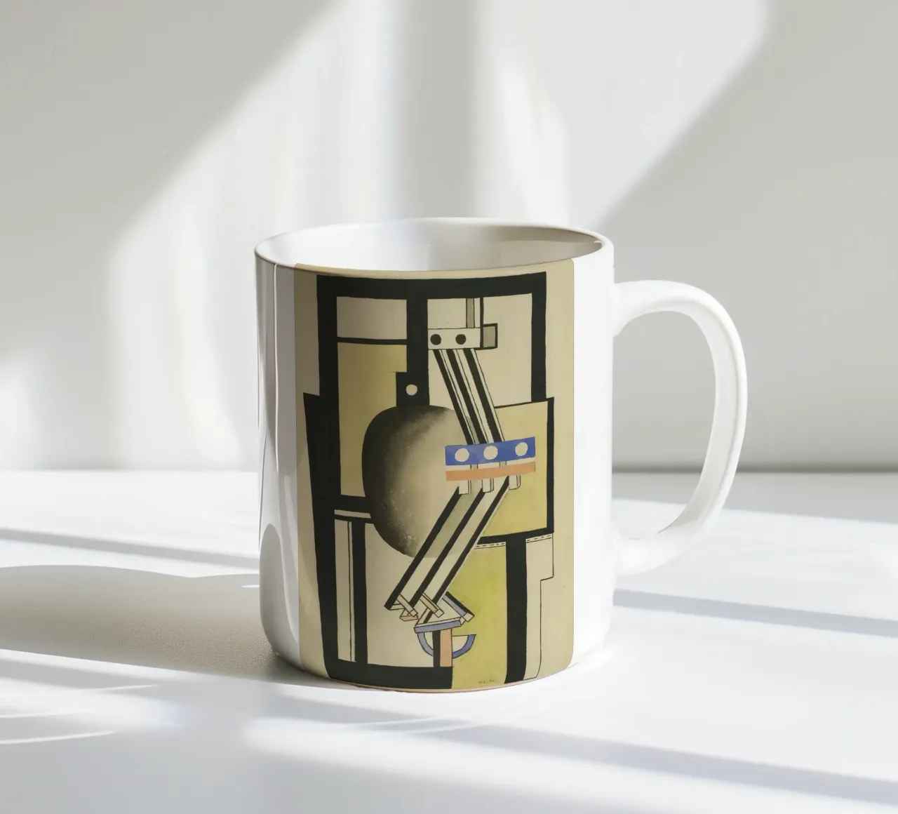 La "Composizione" di Léger - Cubismo meccanicistico e modalità industriale tazza in ceramica da NorwesClub