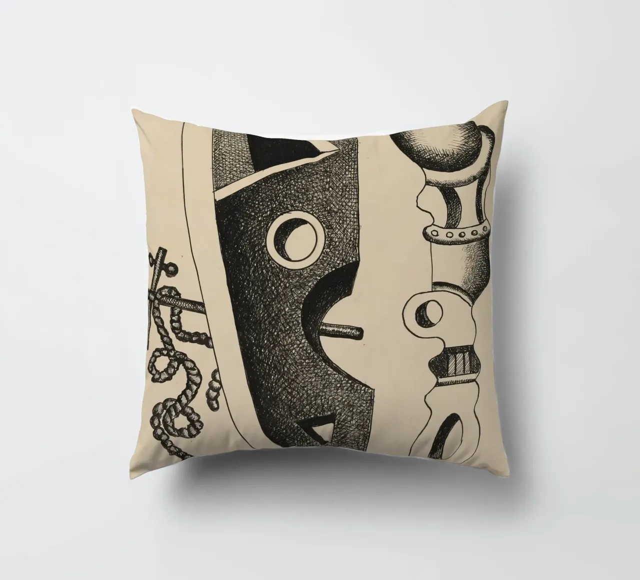 Léger's "Composition" - Dynamic Cubist Abstraction & Moderni decorative cushion by NorwesClub