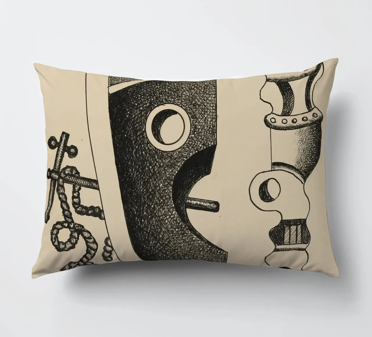 Léger's "Composition" - Dynamic Cubist Abstraction & Moderni decorative cushion by NorwesClub