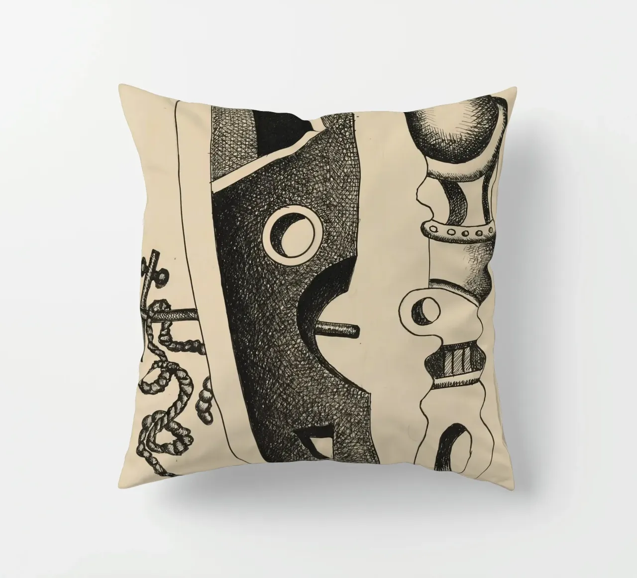 Léger's "Composition" - Dynamic Cubist Abstraction & Moderni decorative cushion by NorwesClub