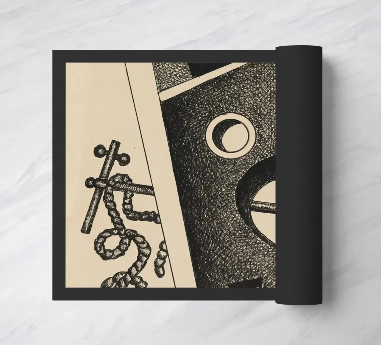 Léger's "Composition" - Dynamic Cubist Abstraction & Moderni doormat by NorwesClub