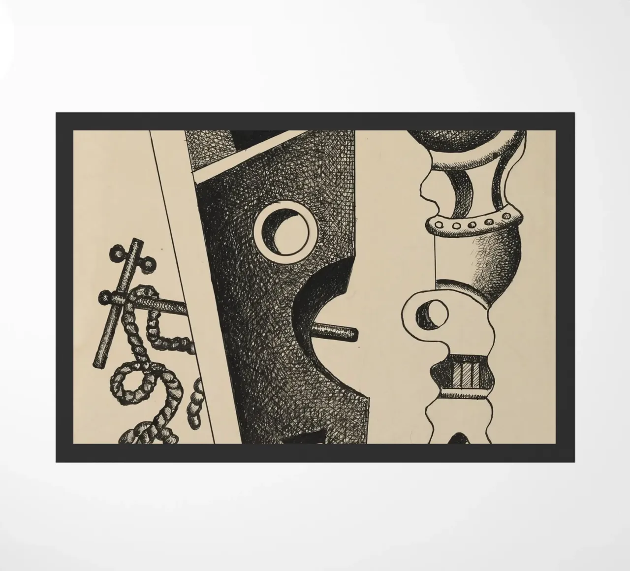 Léger's "Composition" - Dynamic Cubist Abstraction & Moderni doormat by NorwesClub