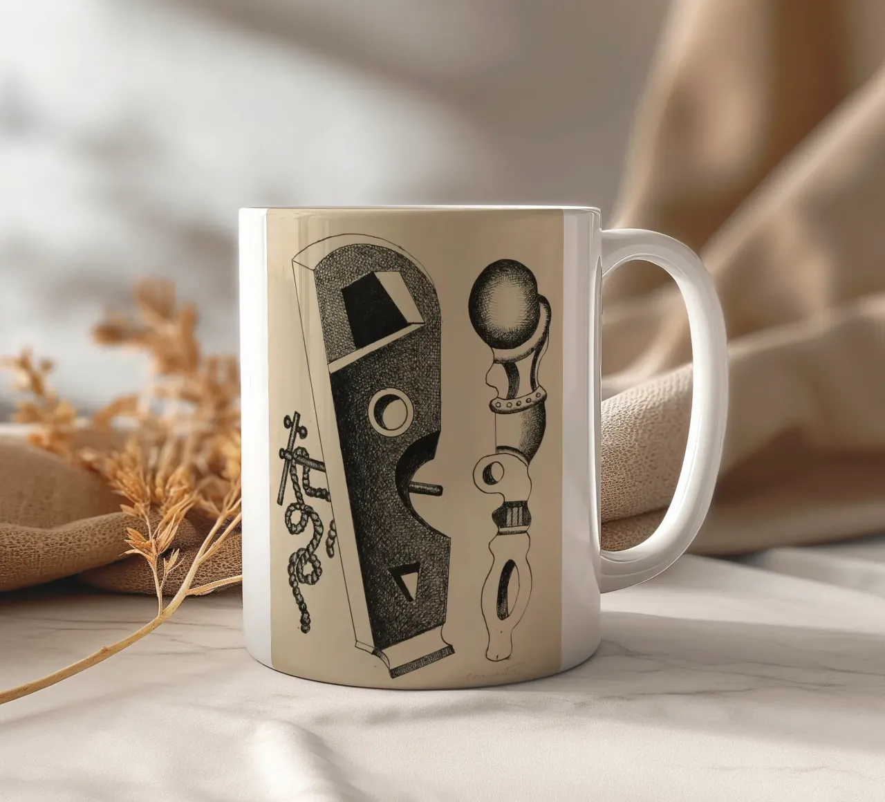 Léger's "Composition" - Dynamic Cubist Abstraction & Moderni ceramic mug by NorwesClub