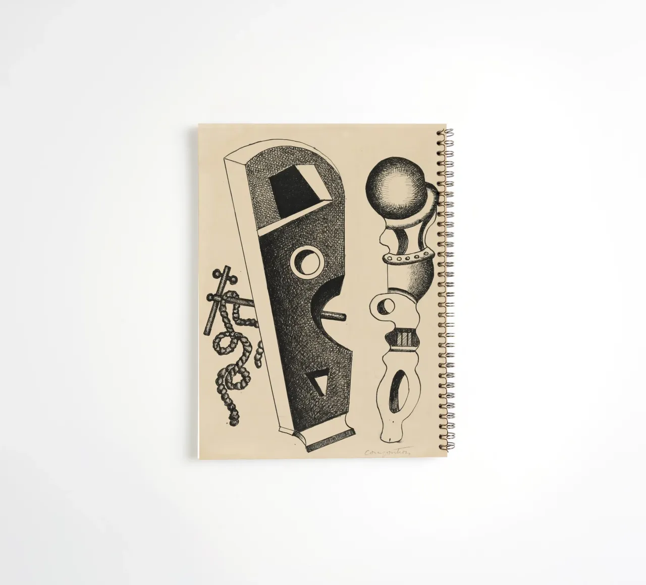 Léger's "Composition" - Dynamic Cubist Abstraction & Moderni spiral notebook by NorwesClub
