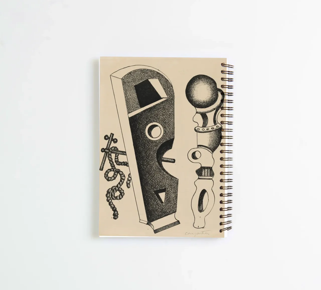 Léger's "Composition" - Dynamic Cubist Abstraction & Moderni spiral notebook by NorwesClub