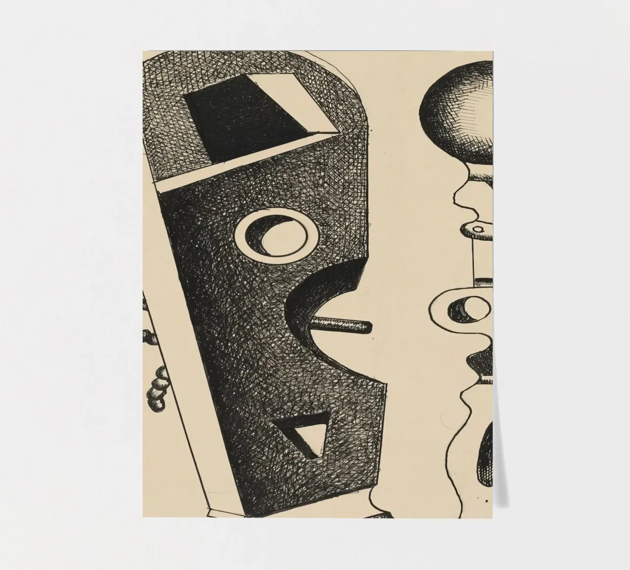 Léger's "Composition" - Dynamic Cubist Abstraction & Moderni sticker sheet by NorwesClub