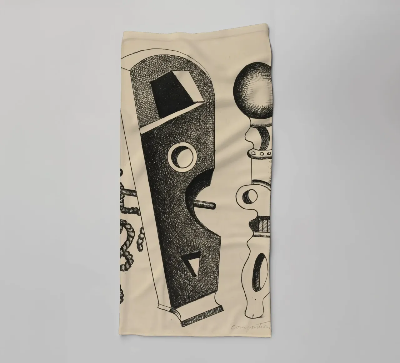 Léger's "Composition" - Dynamic Cubist Abstraction & Moderni towel by NorwesClub