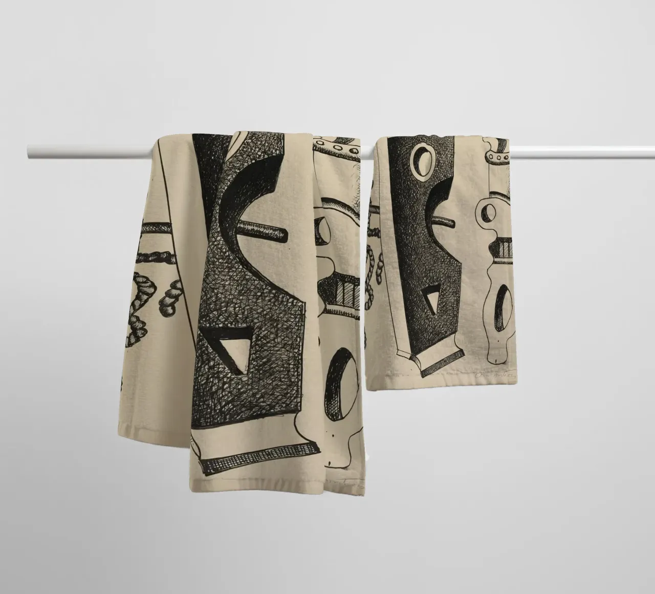 Léger's "Composition" - Dynamic Cubist Abstraction & Moderni towel by NorwesClub