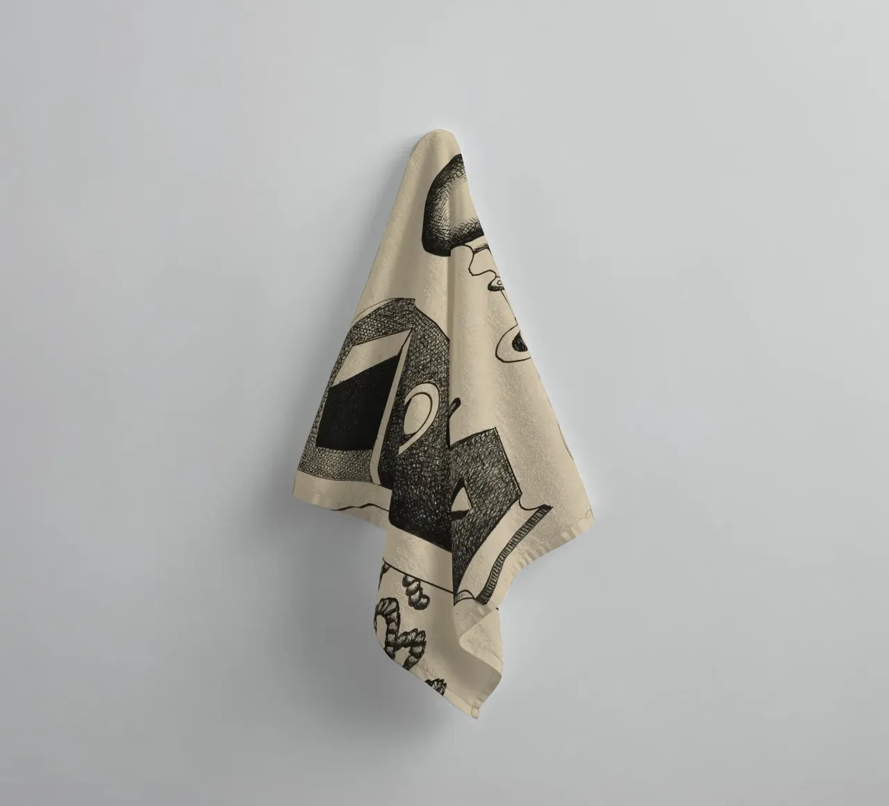 Léger's "Composition" - Dynamic Cubist Abstraction & Moderni towel by NorwesClub