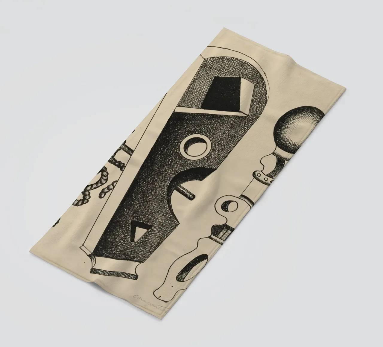 Léger's "Composition" - Dynamic Cubist Abstraction & Moderni beach towel by NorwesClub