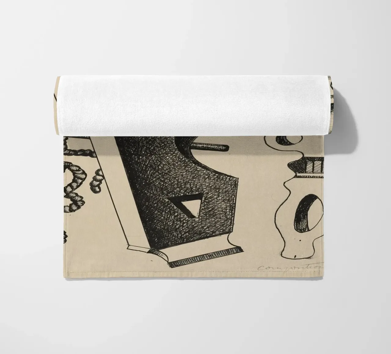 Léger's "Composition" - Dynamic Cubist Abstraction & Moderni beach towel by NorwesClub