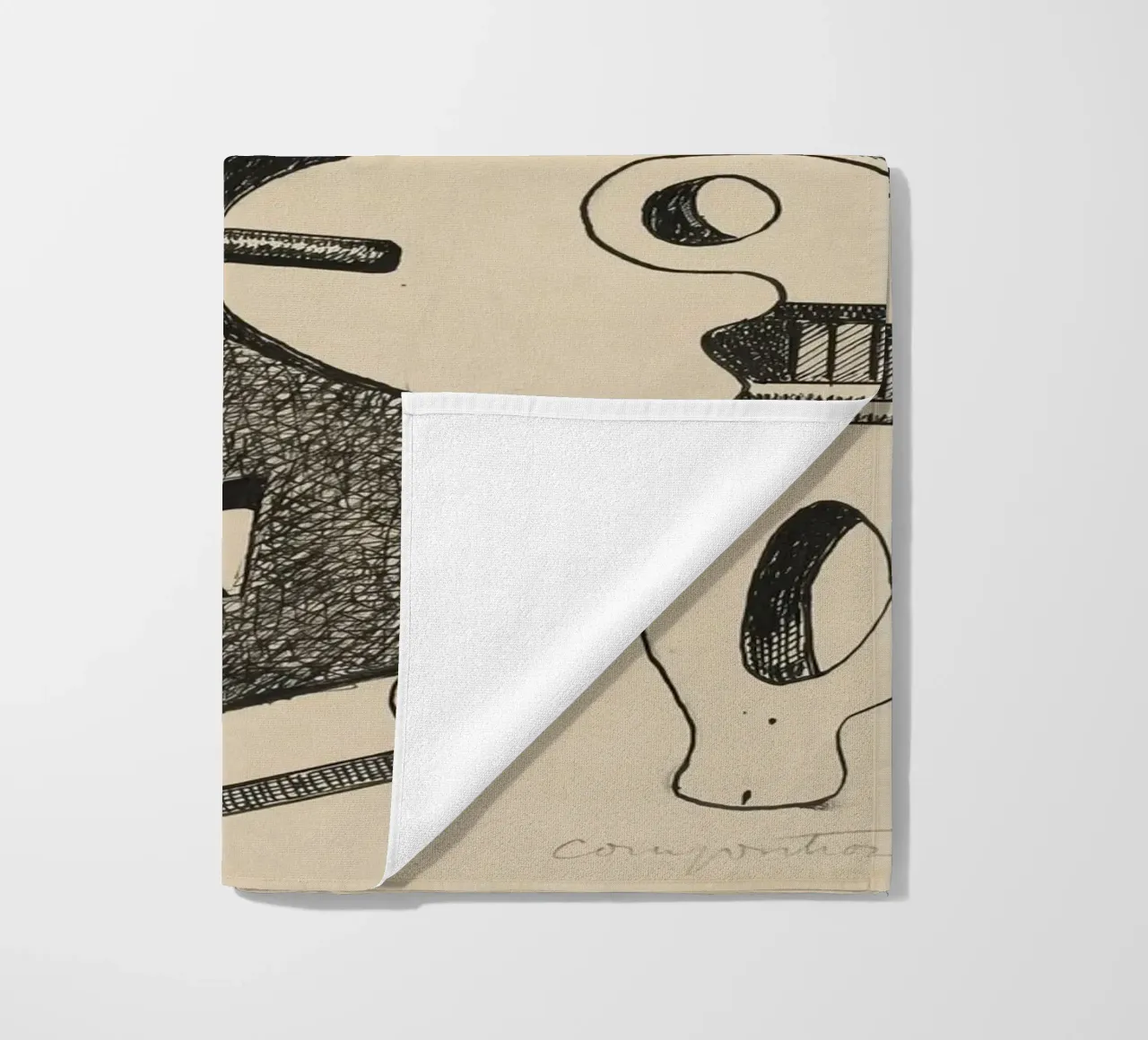 Léger's "Composition" - Dynamic Cubist Abstraction & Moderni beach towel by NorwesClub