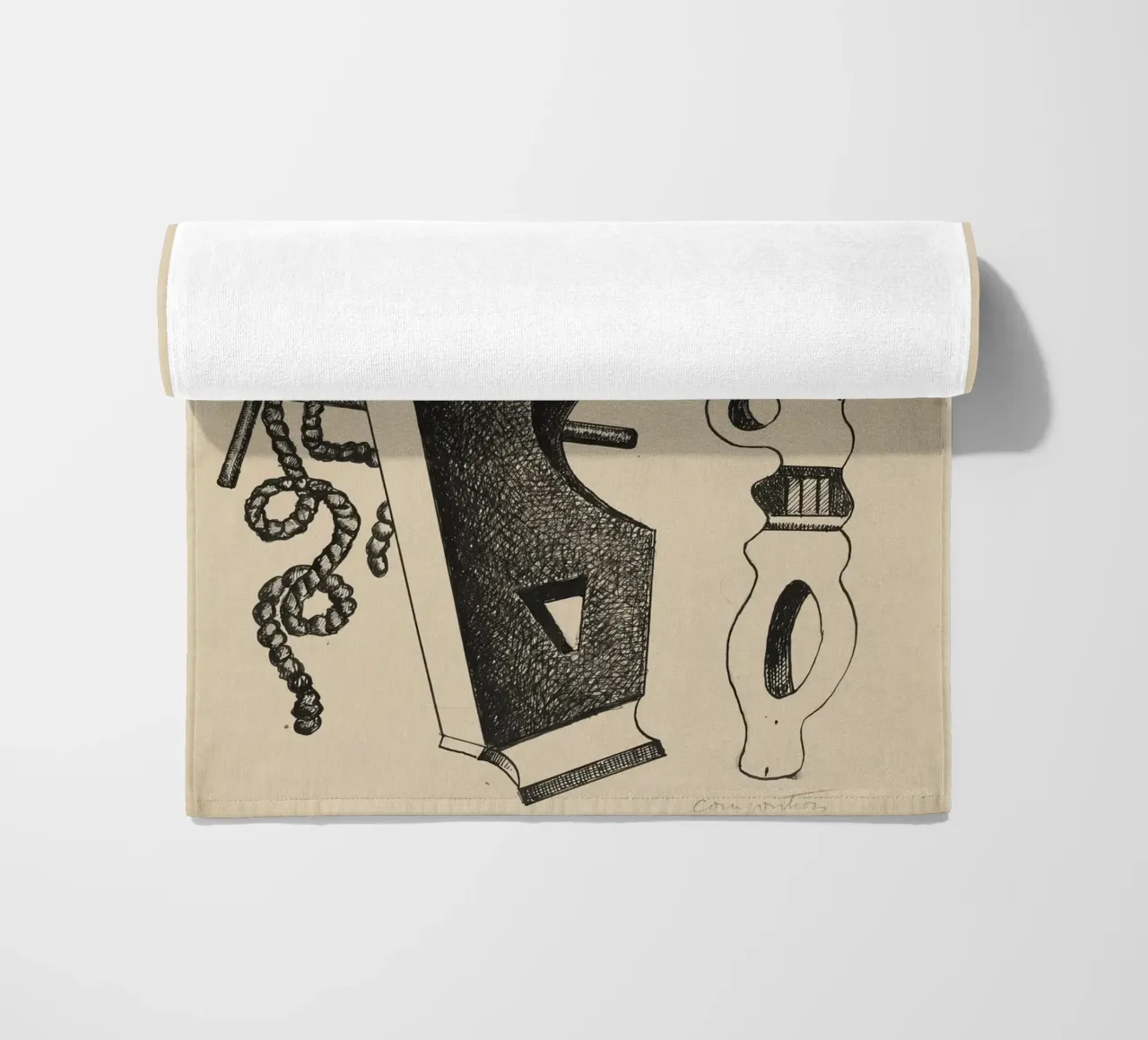 Léger's "Composition" - Dynamic Cubist Abstraction & Moderni beach towel by NorwesClub