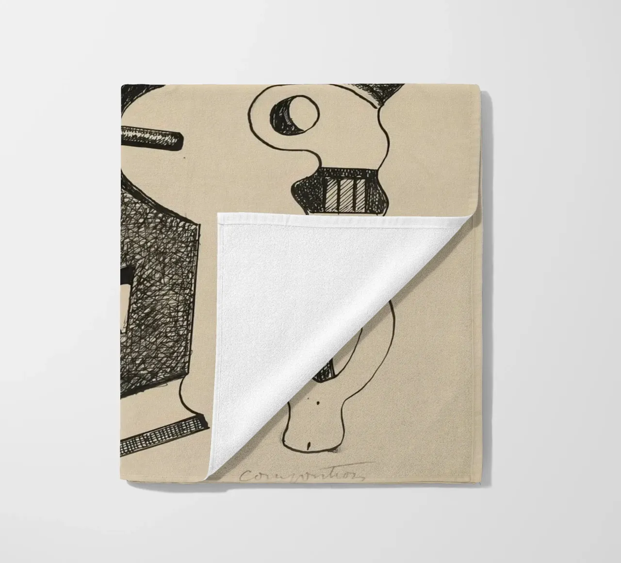 Léger's "Composition" - Dynamic Cubist Abstraction & Moderni beach towel by NorwesClub