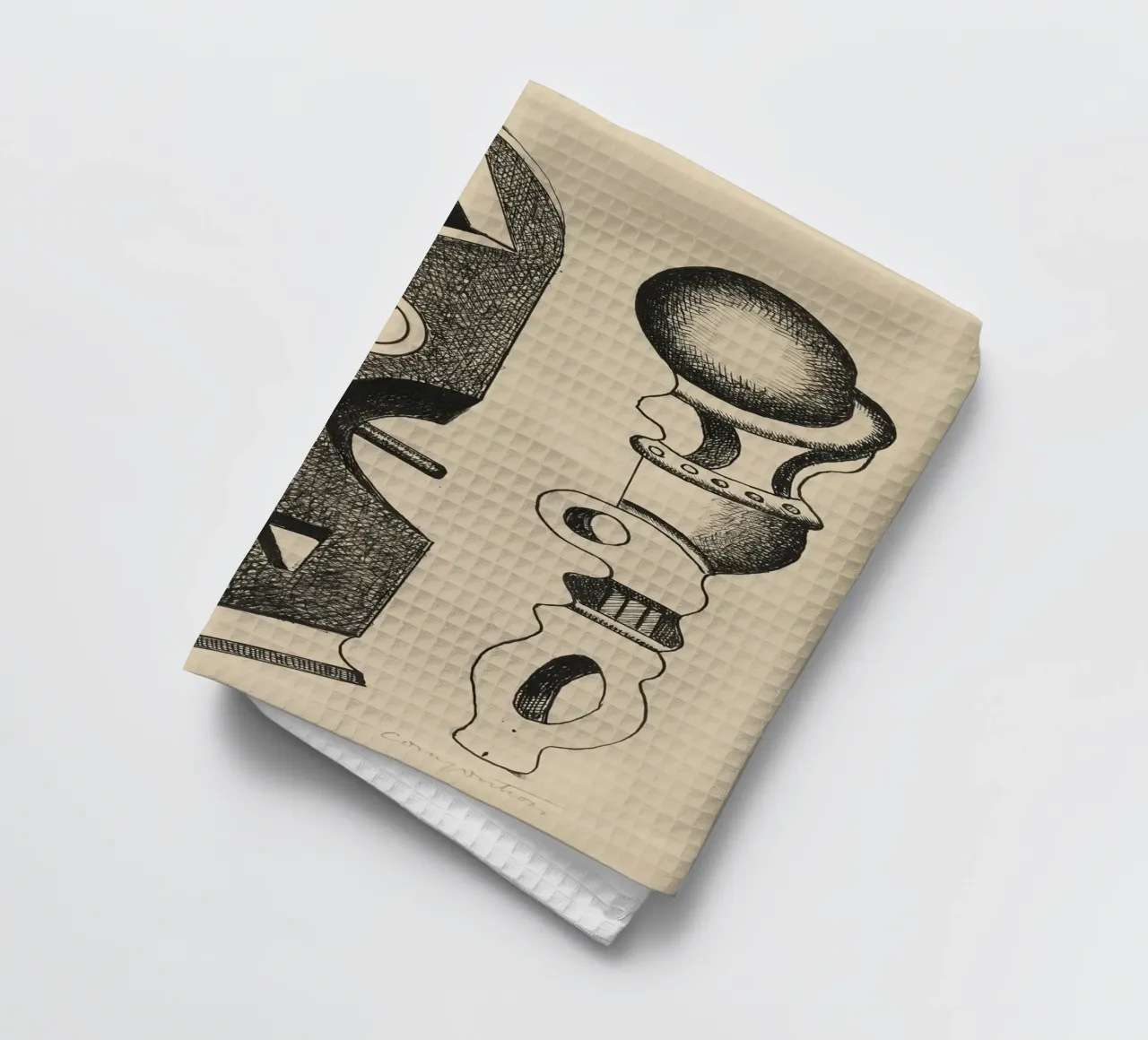 Léger's "Composition" - Dynamic Cubist Abstraction & Moderni tea towel by NorwesClub