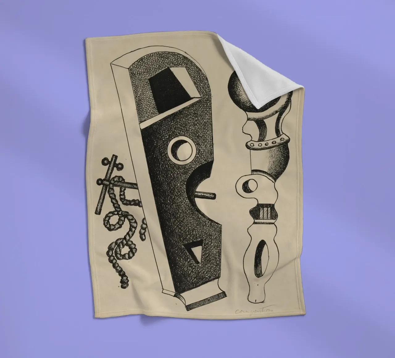 Léger's "Composition" - Dynamic Cubist Abstraction & Moderni fleece blanket by NorwesClub