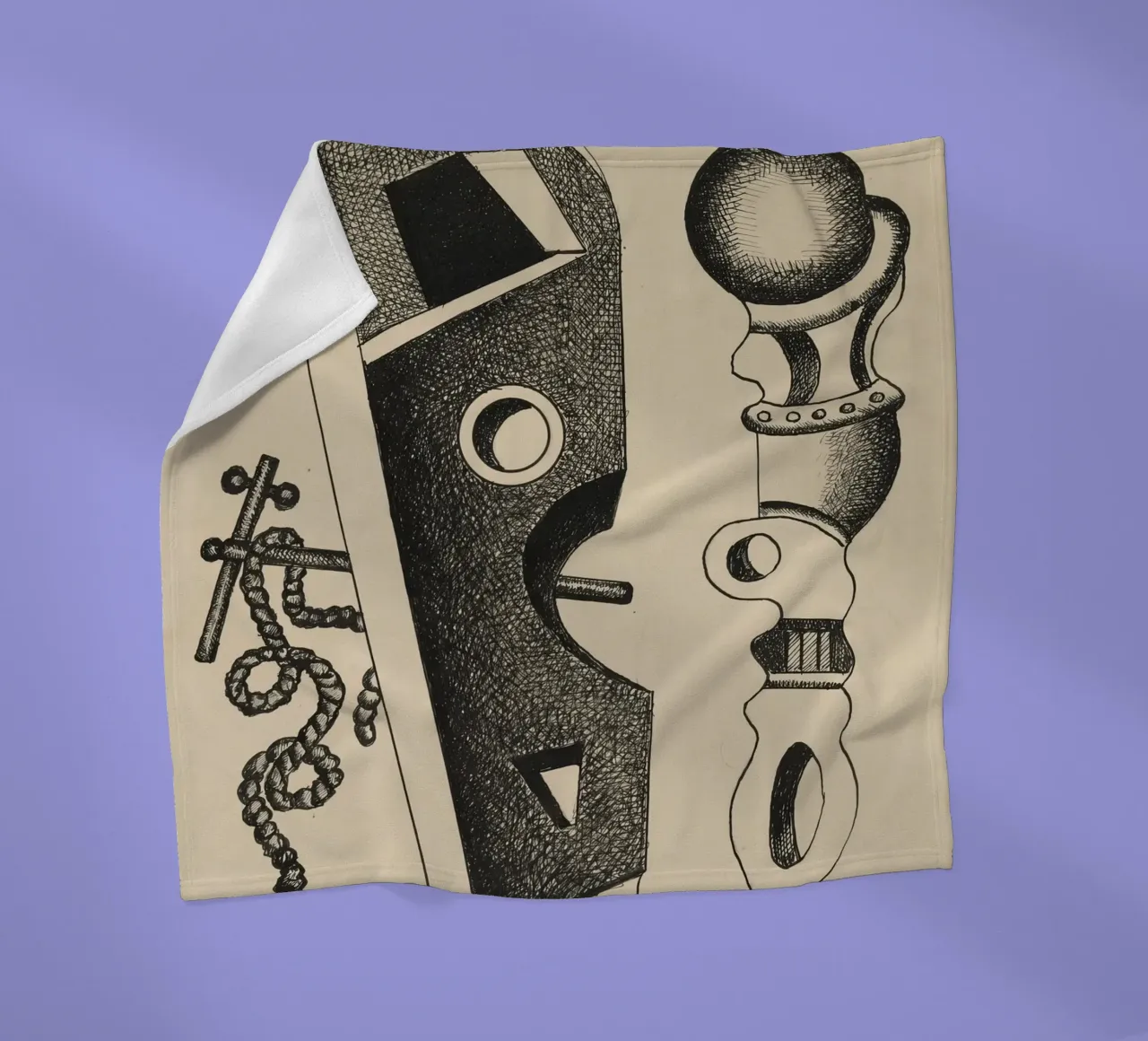 Léger's "Composition" - Dynamic Cubist Abstraction & Moderni fleece blanket by NorwesClub