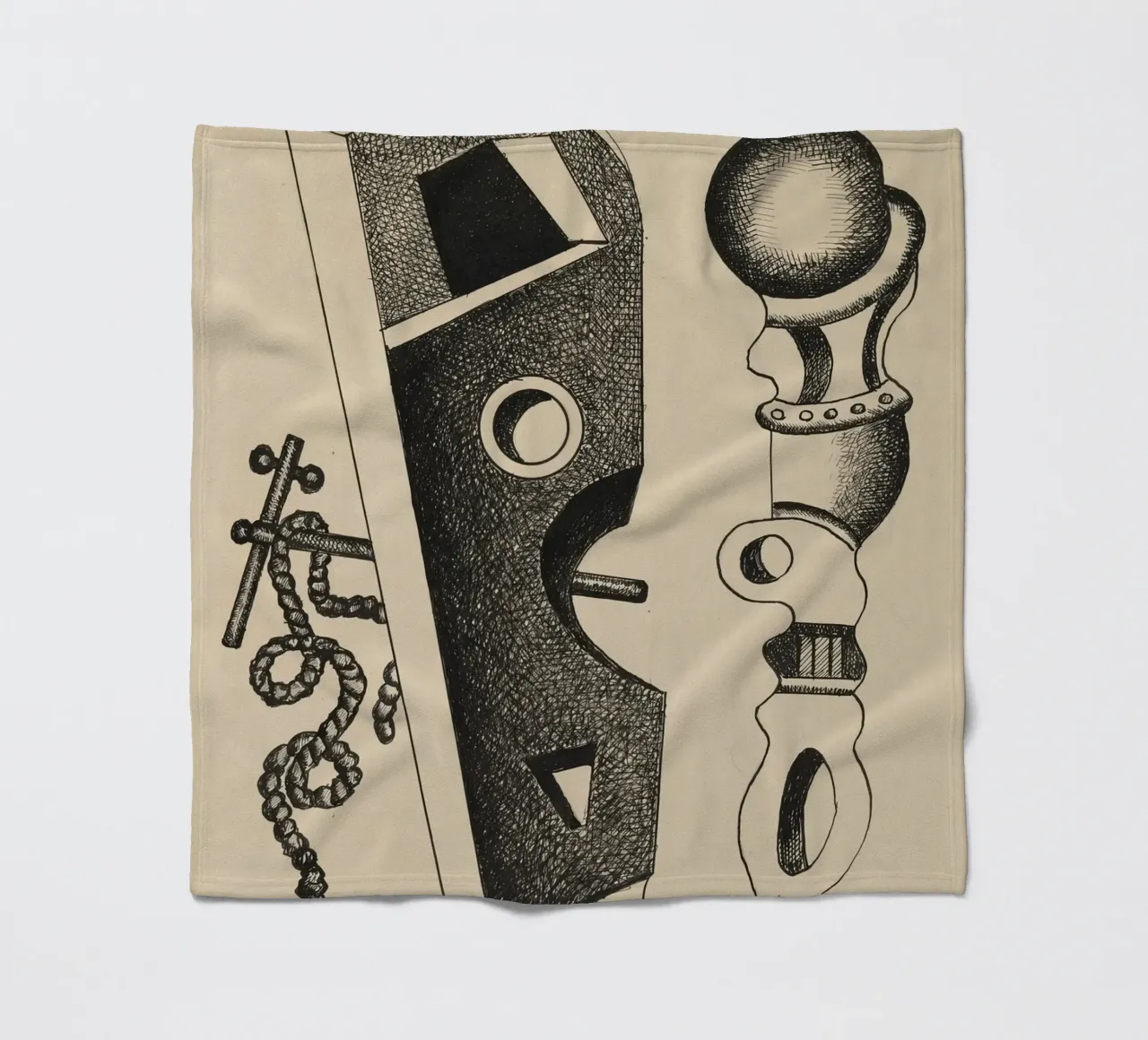 Léger's "Composition" - Dynamic Cubist Abstraction & Moderni fleece blanket by NorwesClub