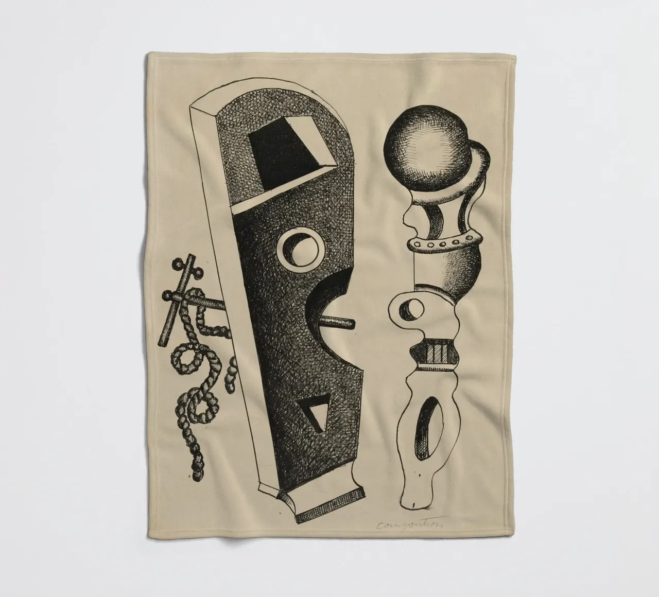 Léger's "Composition" - Dynamic Cubist Abstraction & Moderni fleece blanket by NorwesClub