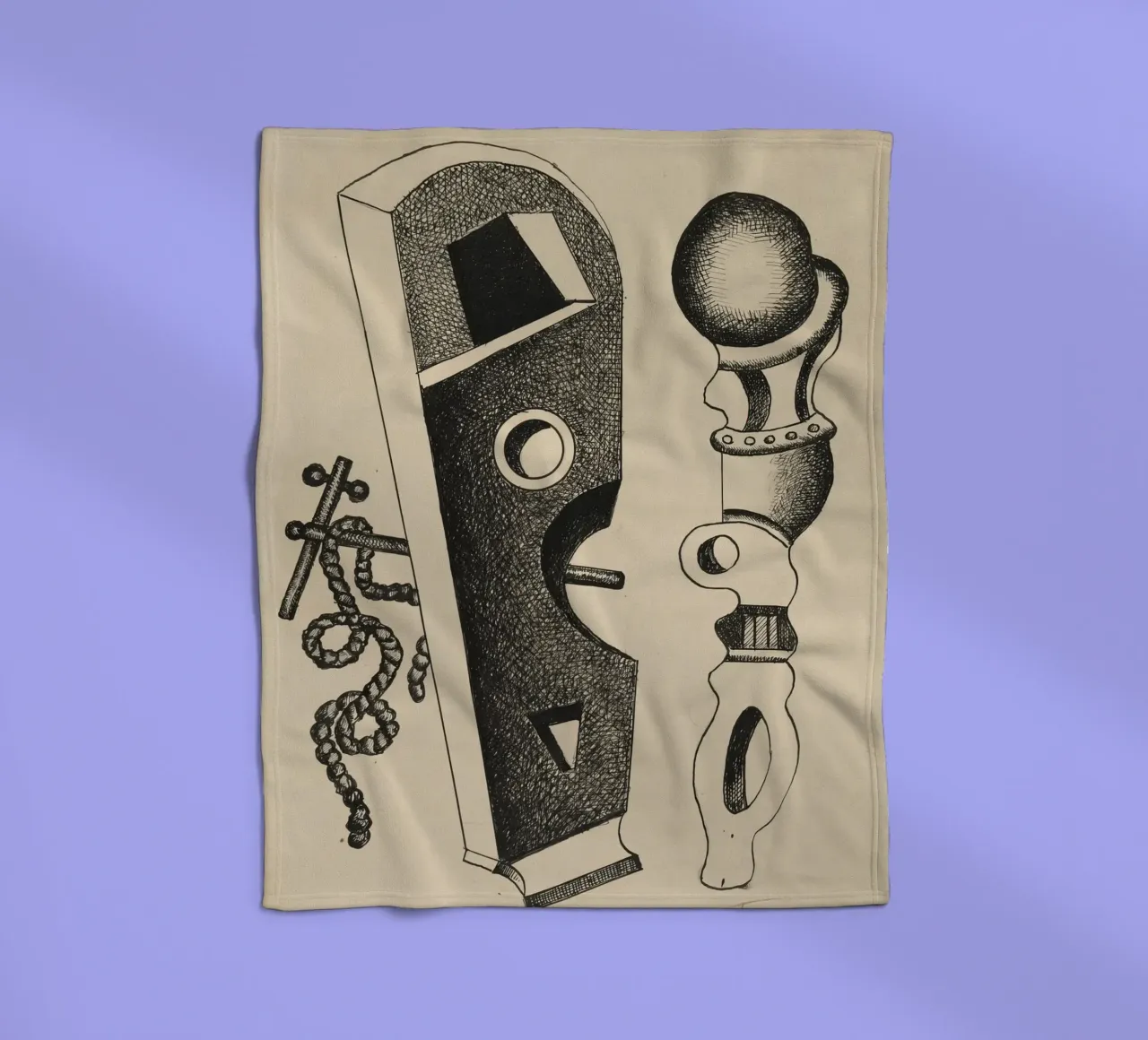 Léger's "Composition" - Dynamic Cubist Abstraction & Moderni fleece blanket by NorwesClub