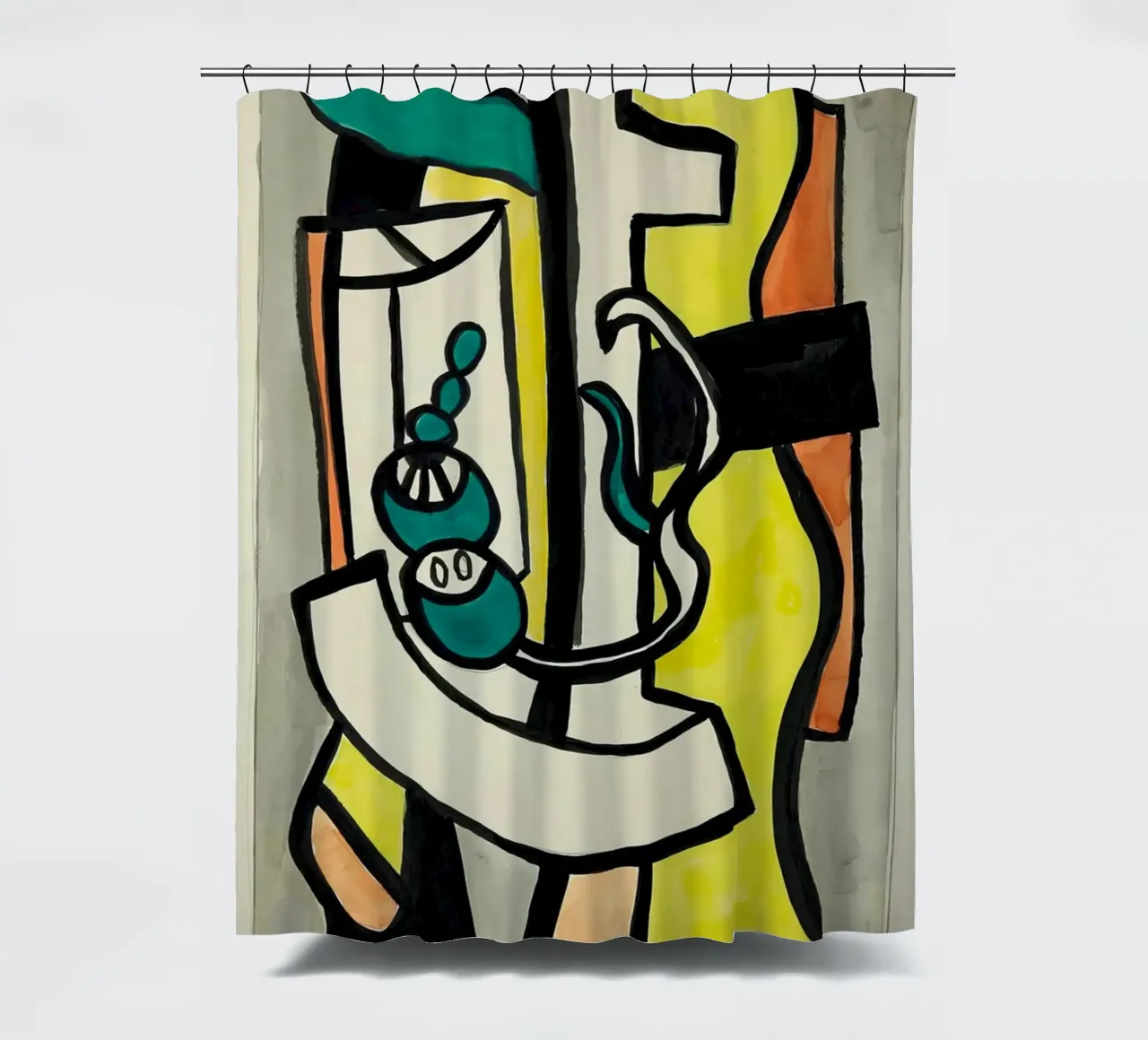 Léger's "Composition" - Cubist Still Life & Vibrant Modern A shower curtain by NorwesClub