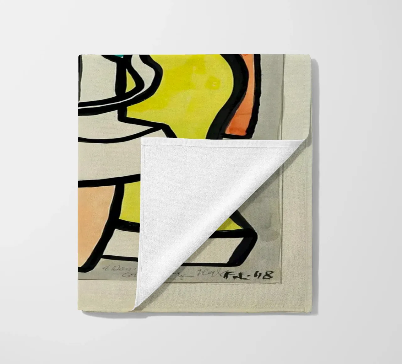 Légers "Compositie" - kubistisch stilleven & levendige moderne compositie strandhanddoek van NorwesClub
