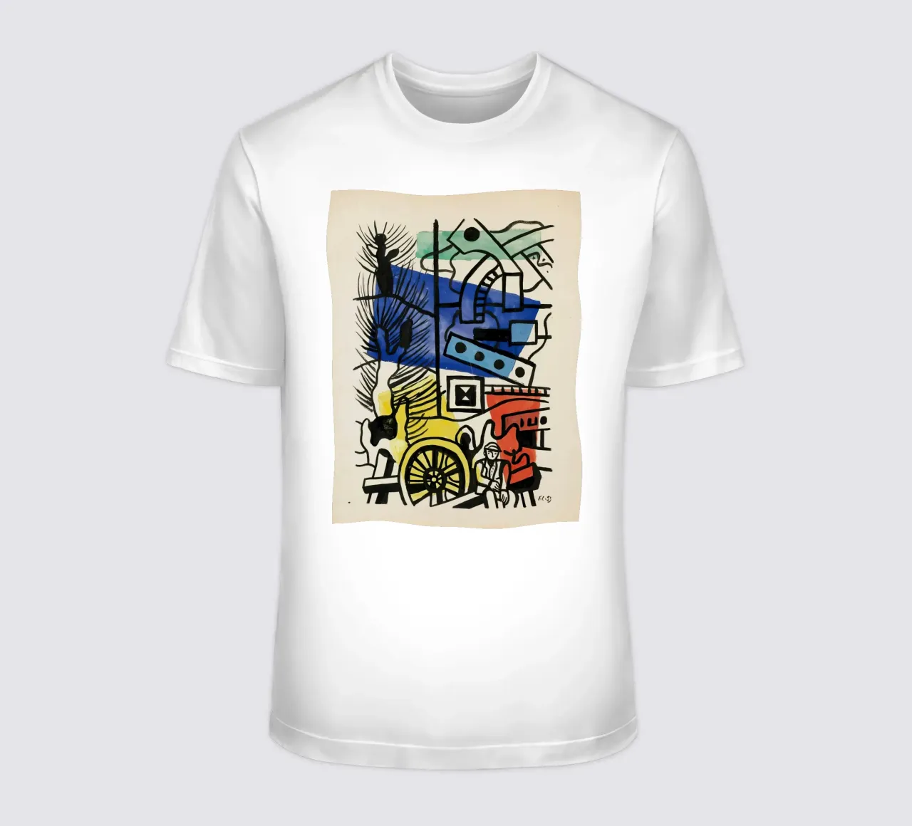 La "Composizione" di Léger - Murale cubista dinamico e città moderna t-shirt da NorwesClub