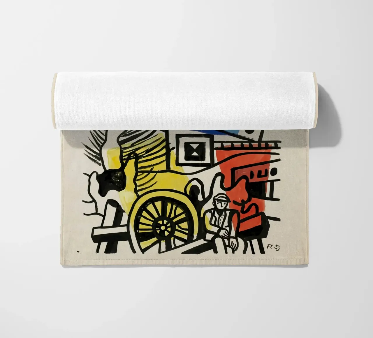 La "Composizione" di Léger - Murale cubista dinamico e città moderna telo mare da NorwesClub