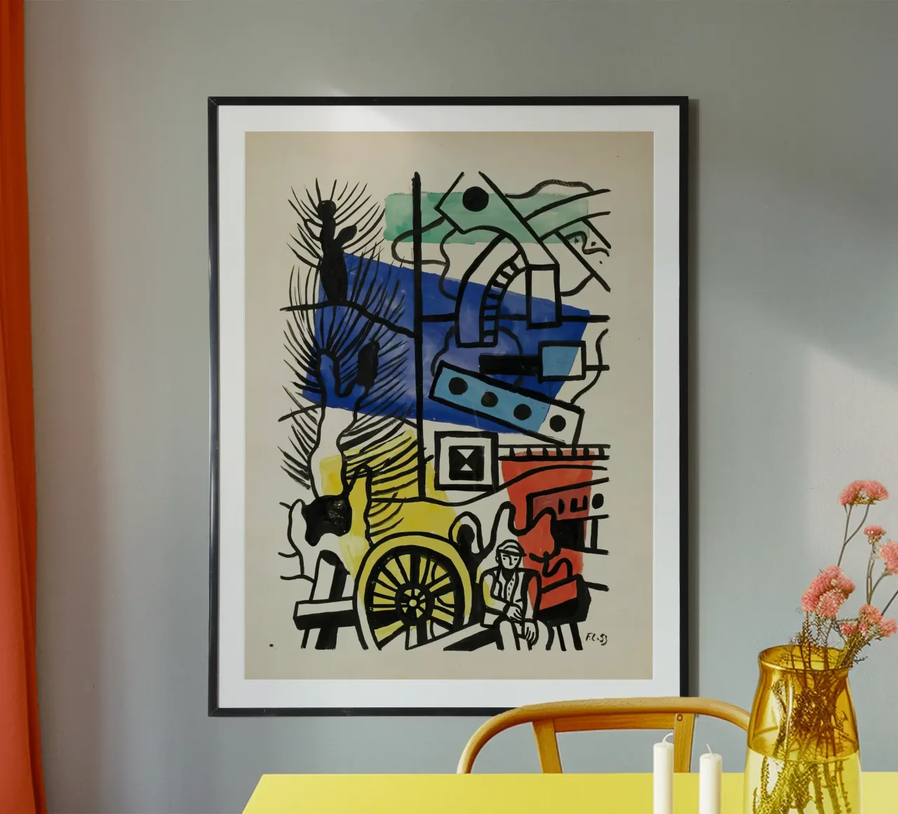 La "Composizione" di Léger - Murale cubista dinamico e città moderna carta hahnemühle da NorwesClub