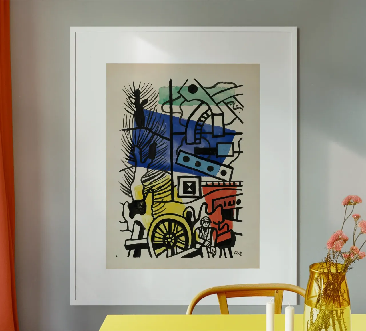 La "Composizione" di Léger - Murale cubista dinamico e città moderna carta hahnemühle da NorwesClub