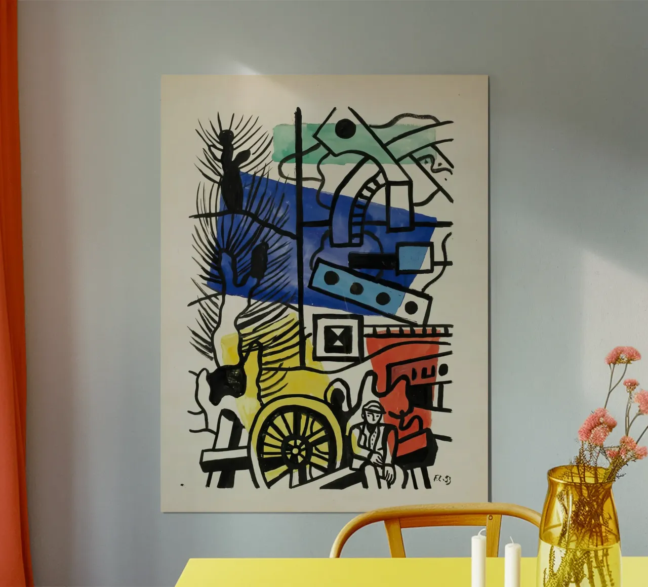 La "Composizione" di Léger - Murale cubista dinamico e città moderna carta hahnemühle da NorwesClub