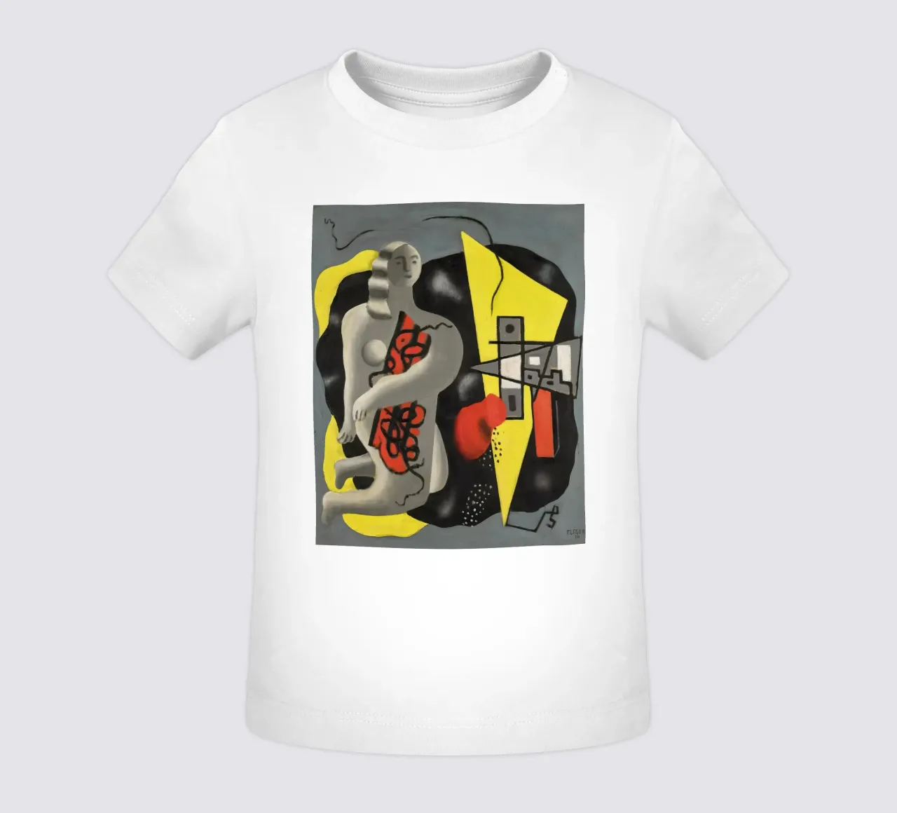 Léger's "Dancer w/ Yellow Triangle" - Cubist & Modernist Fig baby t-shirt by NorwesClub