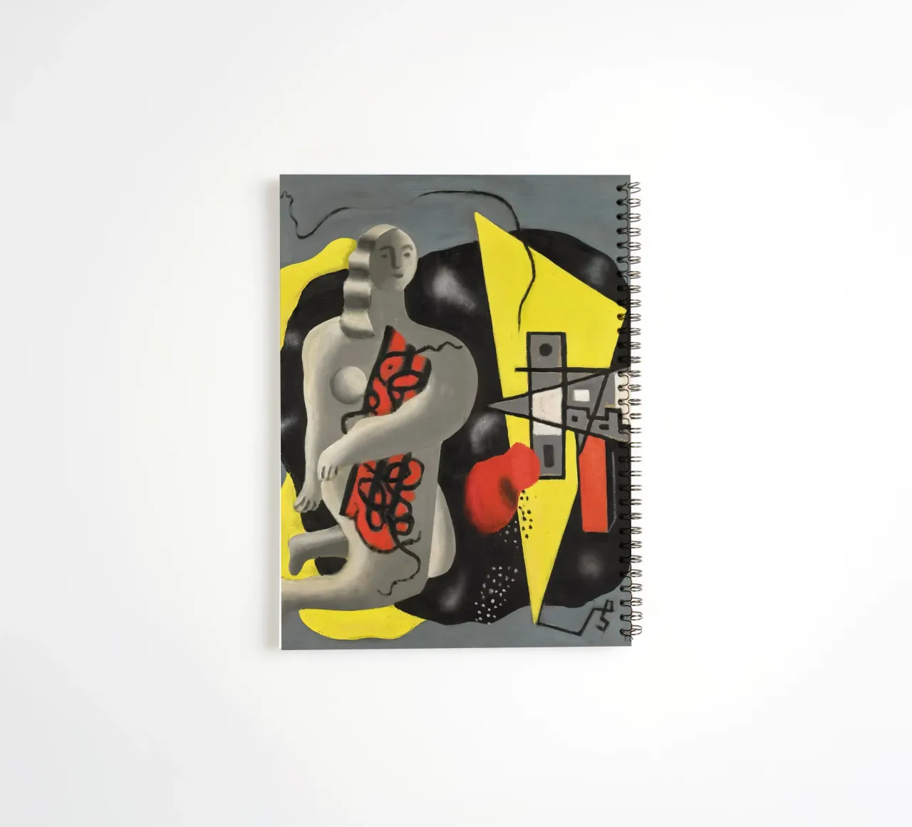 Léger's "Dancer w/ Yellow Triangle" - Cubist & Modernist Fig spiral notebook by NorwesClub