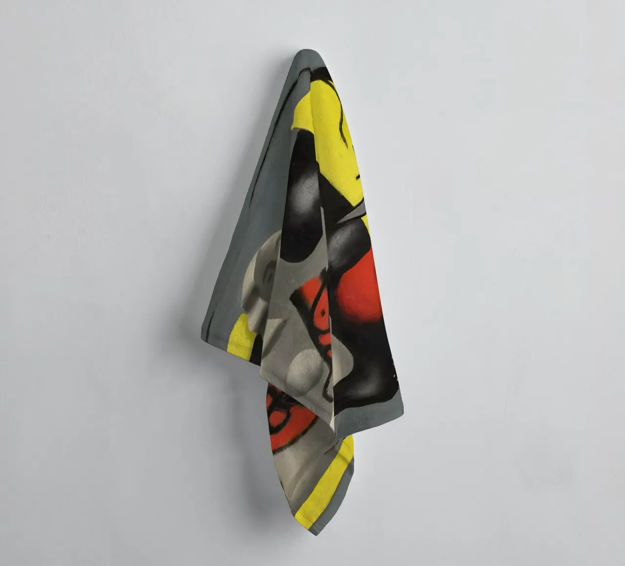 La danseuse au triangle jaune de Léger - Fig. cubiste et moderniste serviette de bain de NorwesClub