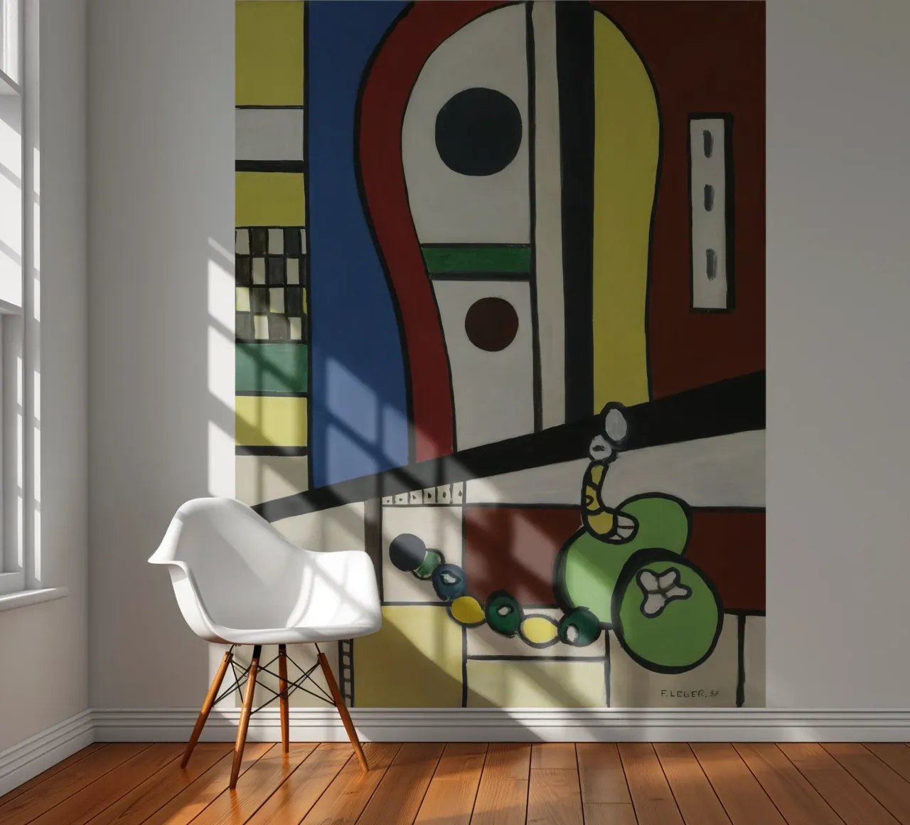 La "composition de la nature morte" de Léger - Abstra cubiste et moderniste papier peint photo de NorwesClub