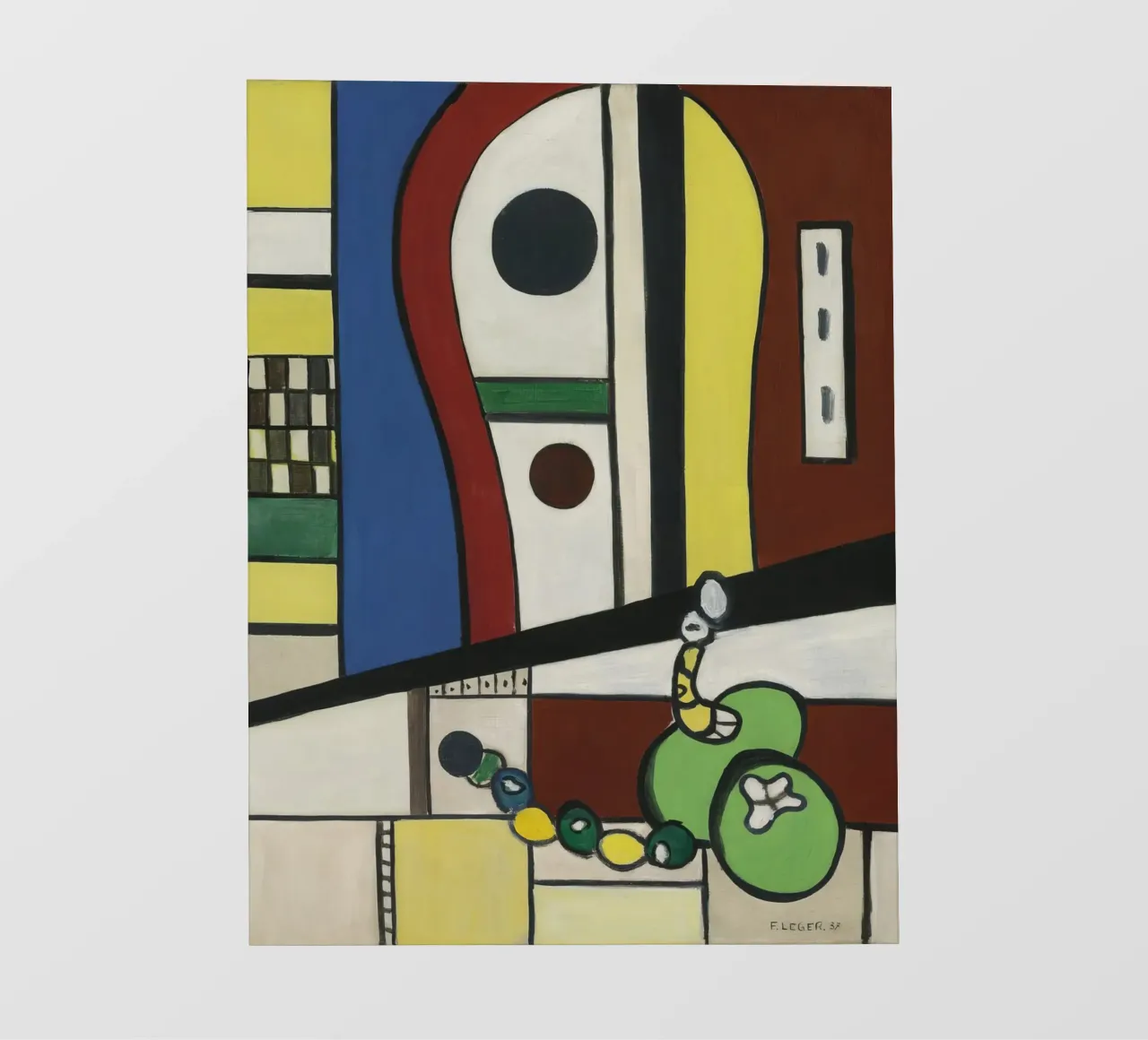 La "Composizione di nature morte" di Léger - Abstra cubista e modernista telo in pvc da NorwesClub