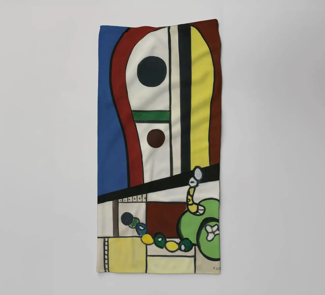 La "Composizione di nature morte" di Léger - Abstra cubista e modernista asciugamano da bagno da NorwesClub